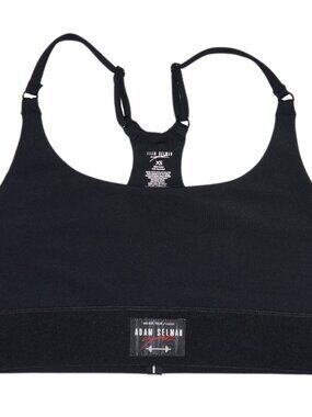Womens Adam Selman Black Racerback Gym Sports Bra Sz XS